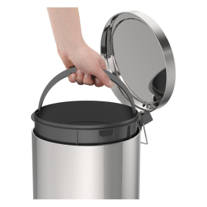 Lixeira Tramontina com Pedal em Aço Inox Acabamento, 12Litros