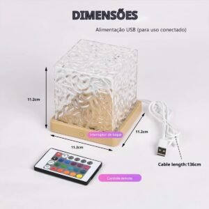 Projetor de Luz Luminaria Projetor Portátil com Efeito de Água Aurora